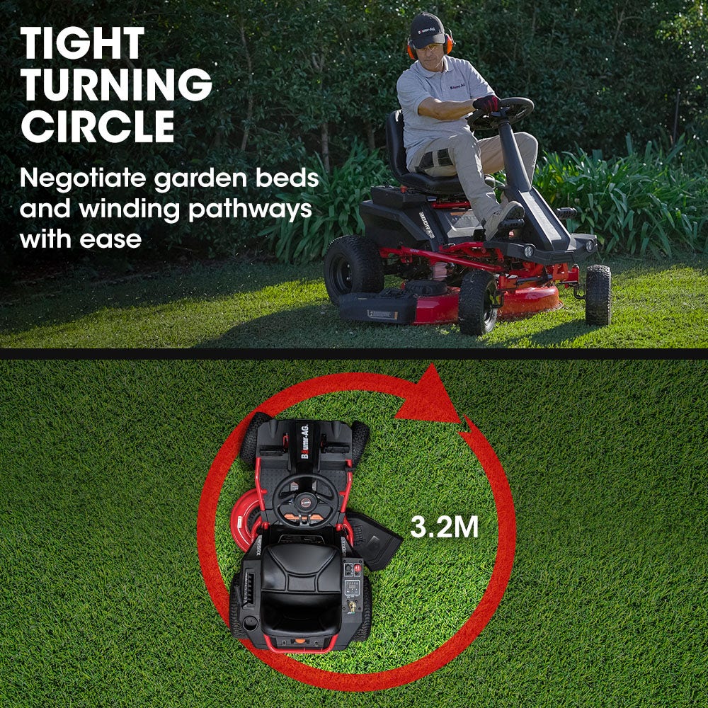 BAUMR-AG 30 Inch 48V Electric Ride On Lawn Mower Brushless Lawnmower 30 - 300RX