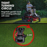 BAUMR-AG 30 Inch 48V Electric Ride On Lawn Mower Brushless Lawnmower 30 - 300RX - Close-Up Angle