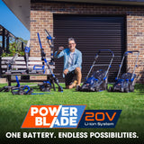 POWERBLADE 350CX 20V 13 Cordless Lawn Mower Kit, Fast Charger, 4Ah Battery, 5 Height, Brushless Electric, 330mm Cutting Path - Extra Image