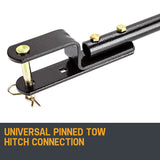 PLANTCRAFT Tow Behind Broadcast Spreader 30kg 26L Seed Fertiliser Tow Rotary - Close-Up Angle