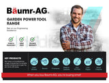 Baumr-AG 31CC Lawn Edger Petrol 4 Stroke Garden Grass Weed Trimmer Blade Cutting - Front View
