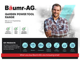 Baumr-AG 31CC Lawn Edger Petrol 4 Stroke Garden Grass Weed Trimmer Blade Cutting - Front View