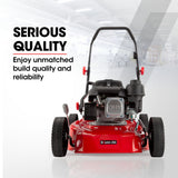 Baumr-AG Lawn Mower 139CC 17 Petrol Push Lawnmower 4-Stroke Engine Catch - Front View
