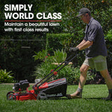 Baumr-AG Lawn Mower 139CC 17 Petrol Push Lawnmower 4-Stroke Engine Catch - Side View