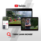Baumr-AG Lawn Mower 139CC 17 Petrol Push Lawnmower 4-Stroke Engine Catch - Rear View