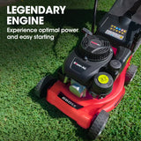 Baumr-AG 139cc Lawn Mower 4-Stroke 16 Inch Petrol Lawnmower Hand Push Engine 35L Catcher - Side View
