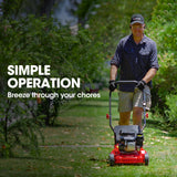 Baumr-AG 139cc Lawn Mower 4-Stroke 16 Inch Petrol Lawnmower Hand Push Engine 35L Catcher - 45-Degree Angle