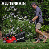 Baumr-AG 139cc Lawn Mower 4-Stroke 16 Inch Petrol Lawnmower Hand Push Engine 35L Catcher - Low Angle