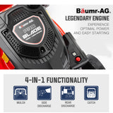Baumr-AG Lawn Mower 18 220cc Petrol Self-Propelled Push Lawnmower 4-Stroke - Top-Down View