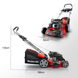 Baumr-AG Lawn Mower 18 220cc Petrol Self-Propelled Push Lawnmower 4-Stroke - Rear View