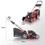 Baumr-AG 220cc Lawn Mower 4-Stroke 20 Inch Petrol Lawnmower 4-in-1 Self-Propelled Push - Front View
