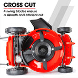 Baumr-AG 220cc Lawn Mower 4-Stroke 20 Inch Petrol Lawnmower 4-in-1 Self-Propelled Push - Top-Down View