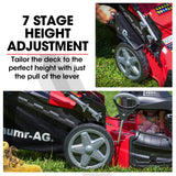 Baumr-AG 220cc Lawn Mower 4-Stroke 20 Inch Petrol Lawnmower 4-in-1 Self-Propelled Push - Rear View