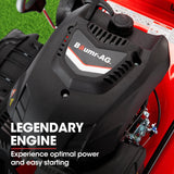Baumr-AG 248cc Lawn Mower 4-Stroke 21 Inch Petrol Lawnmower 4-in-1 Self-Propelled Electric Start - Side View