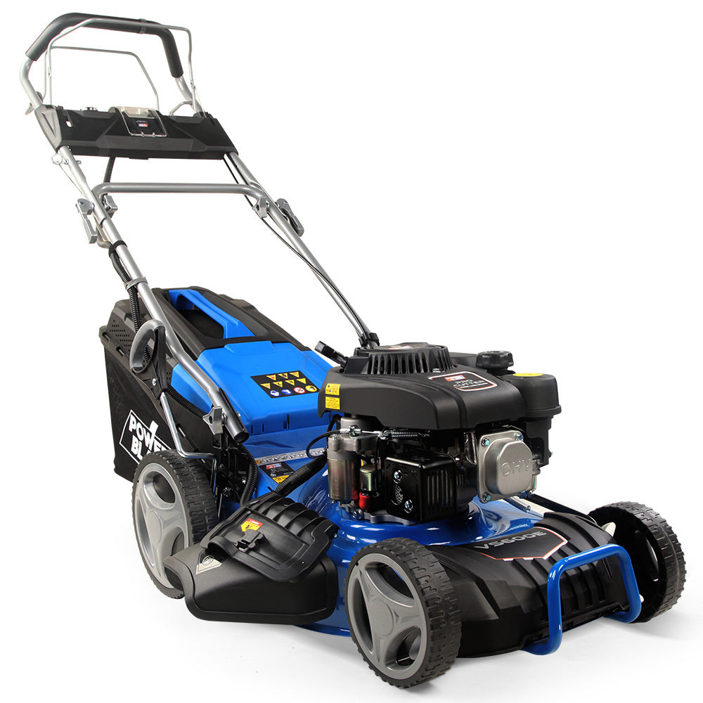 POWERBLADE 175CC 18 Lawn Mower Electric Start Petrol Self-Propelled Lawnmower 18 Inch