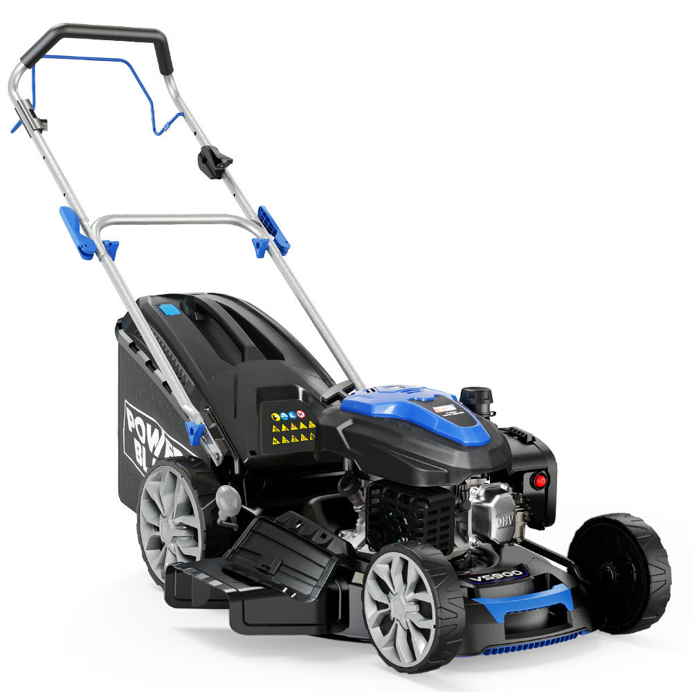 PowerBlade 20 200cc Self-Propelled Lawn Mower, 7 Height, Steel Deck, Deck Wash Port, OHV 4-Stroke Petrol - VS900