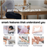 FORTIA Zero Gravity Recline Full-Body Massage Chair, with Back and Foot Rollers, Squeezing Air Pressure for Arms, Legs, plus Heat and Vibration functions, Cream - Side View