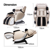 FORTIA Zero Gravity Recline Full-Body Massage Chair, with Back and Foot Rollers, Squeezing Air Pressure for Arms, Legs, plus Heat and Vibration functions, Cream - Extra Image