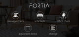 FORTIA Electric Massage Chair Full Body Shiatsu Recliner Zero Gravity Heating Massager, Remote Control - Front View