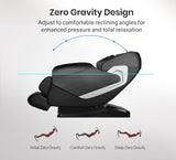 FORTIA Electric Massage Chair Full Body Shiatsu Recliner Zero Gravity Heating Massager, Remote Control - 45-Degree Angle