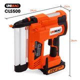 UNIMAC CLS500 15-50mm 18ga 2-in-1 Stapler/Brad Nail Gun, Cordless 20V Lithium Nailer - Extra Image