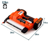 UNIMAC CLS500 15-50mm 18ga 2in1 Stapler/Brad Nail Gun, Cordless 20V Lithium Nailer - Rear View