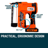 UNIMAC CLS500 15-50mm 18ga 2in1 Stapler/Brad Nail Gun, Cordless 20V Lithium Nailer - Extra Image