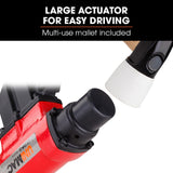 UNIMAC NHF100 37-50mm 16ga Flooring Air Gun Driver, Heavy Duty Pneumatic Floor Nail Gun - Rear View