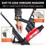 UNIMAC NHF100 37-50mm 16ga Flooring Air Gun Driver, Heavy Duty Pneumatic Floor Nail Gun - Low Angle