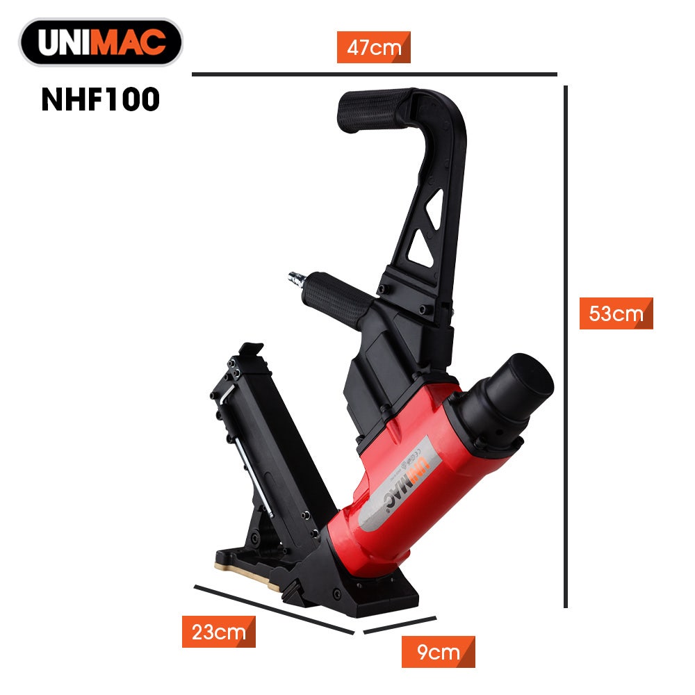 UNIMAC NHF100 37-50mm 16ga Flooring Air Gun Driver, Heavy Duty Pneumatic Floor Nail Gun
