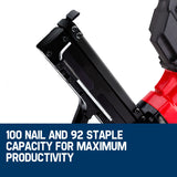 UNIMAC NHF100 37-50mm 16ga Flooring Air Gun Driver, Heavy Duty Pneumatic Floor Nail Gun - Top-Down View