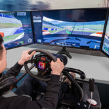 FORTIA Triple Computer Monitor Mount Stand for Desk with 3 Adjustable Arm Holder for 15 to 32 inch Displays - Rear View