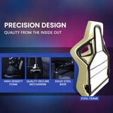 Overdrive Gaming Chair, with Bluetooth Speakers, RGB LED Lights, Reclining Game Armchair, Black - Rear View