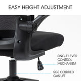 FORTIA Ergonomic Office Desk Chair Lumbar Support Mesh Fabric Adjustable Headrest Retractable Armrests Black - Extra Image