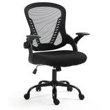FORTIA Ergonomic Office Desk Chair Coolmesh Fabric Adjustable Recline Black Mesh/Black Frame