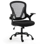 FORTIA Ergonomic Office Desk Chair, Coolmesh Fabric, Adjustable Recline, Black Mesh/Black Frame