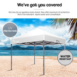 Red Track 3x3m Folding Gazebo Shade Outdoor Pop-Up Grey & White - Extra Image