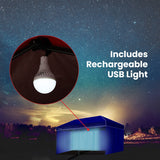 RED TRACK Accessory Pack for 6x3m Navy Blue Gazebo, includes Walls, Wheeled Carry Bag, Rechargeable USB Lamp - Front View