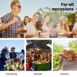 RED TRACK 3.6x2.2m Ultra Compact Folding Gazebo, Walls, Carry bag, Portable Outdoor Popup Marquee for Camping Beach, Navy Blue - Rear View