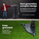 RED TRACK 3x3m Ultra Compact Folding Gazebo, Walls, Carry bag, Portable Outdoor Popup Marquee for Camping Beach, Navy Blue - Low Angle