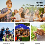 RED TRACK 3x3m Ultra Compact Folding Gazebo, Walls, Carry bag, Portable Outdoor Popup Marquee for Camping Beach, Navy Blue - Close-Up Angle