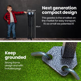 RED TRACK 3x3m Ultra Compact Folding Gazebo, Walls, Carry bag, Portable Outdoor Popup Marquee for Camping Beach, White - Side View