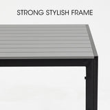 FORTIA 7pc Outdoor Dining Furniture Set, Table and Chairs Setting for Outside - Close-Up Angle