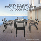 FORTIA 7pc Outdoor Dining Furniture Setting, Table and Chairs Set for outside with E-coating - Extra Image