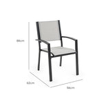 FORTIA 6pc Outdoor Dining Chair Set, for Outside - Front View