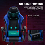 OVERDRIVE Conquest Series Reclining Gaming Ergonomic Office Chair with Lumbar and Neck Pillows, Black and Blue - Extra Image