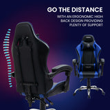 OVERDRIVE Conquest Series Reclining Gaming Ergonomic Office Chair with Lumbar and Neck Pillows, Black and Blue - Extra Image
