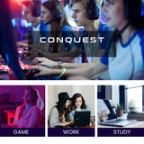 OVERDRIVE Conquest Series Reclining Gaming Ergonomic Office Chair with Lumbar and Neck Pillows, Black - Top-Down View