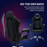 OVERDRIVE Conquest Series Reclining Gaming Ergonomic Office Chair with Lumbar and Neck Pillows, Black - Extra Image