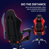 OVERDRIVE Conquest Series Reclining Gaming Ergonomic Office Chair with Lumbar and Neck Pillows, Black and Red - Extra Image